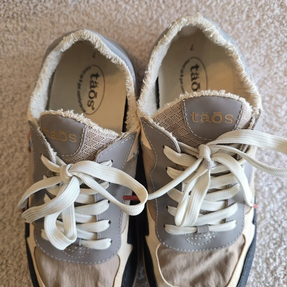 Taos Women's Direction Collapsible Heel Sneakers Grey/cloud Multi Size 7